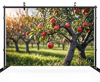 Amazon.com : CHNYWORK 5x4ft Apple Trees Backdrop Ripe Red